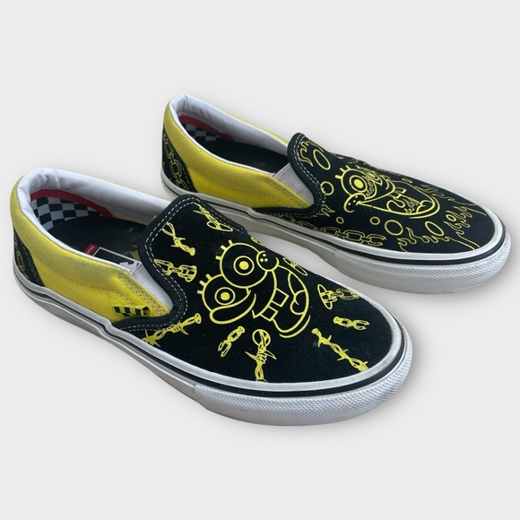 Vans x SpongeBob Slip-On Sneakers Women’s 6 / Men’s 4.5 / Youth 4 - Picture 2 of 9